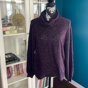 Democracy Loose Knit Sweater with Removable Cowl​​